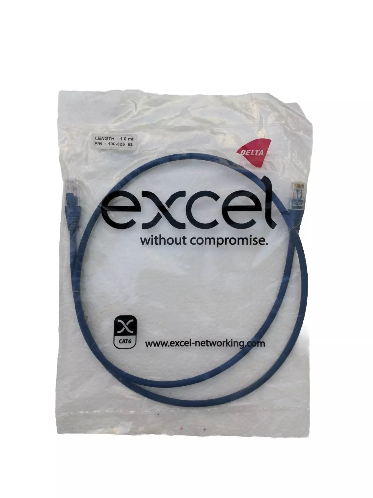 EXCEL 1m RJ45 Cat6 Patch Cable - Blue X 5