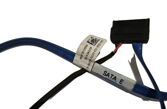 SATA cable with connectors on a white background
