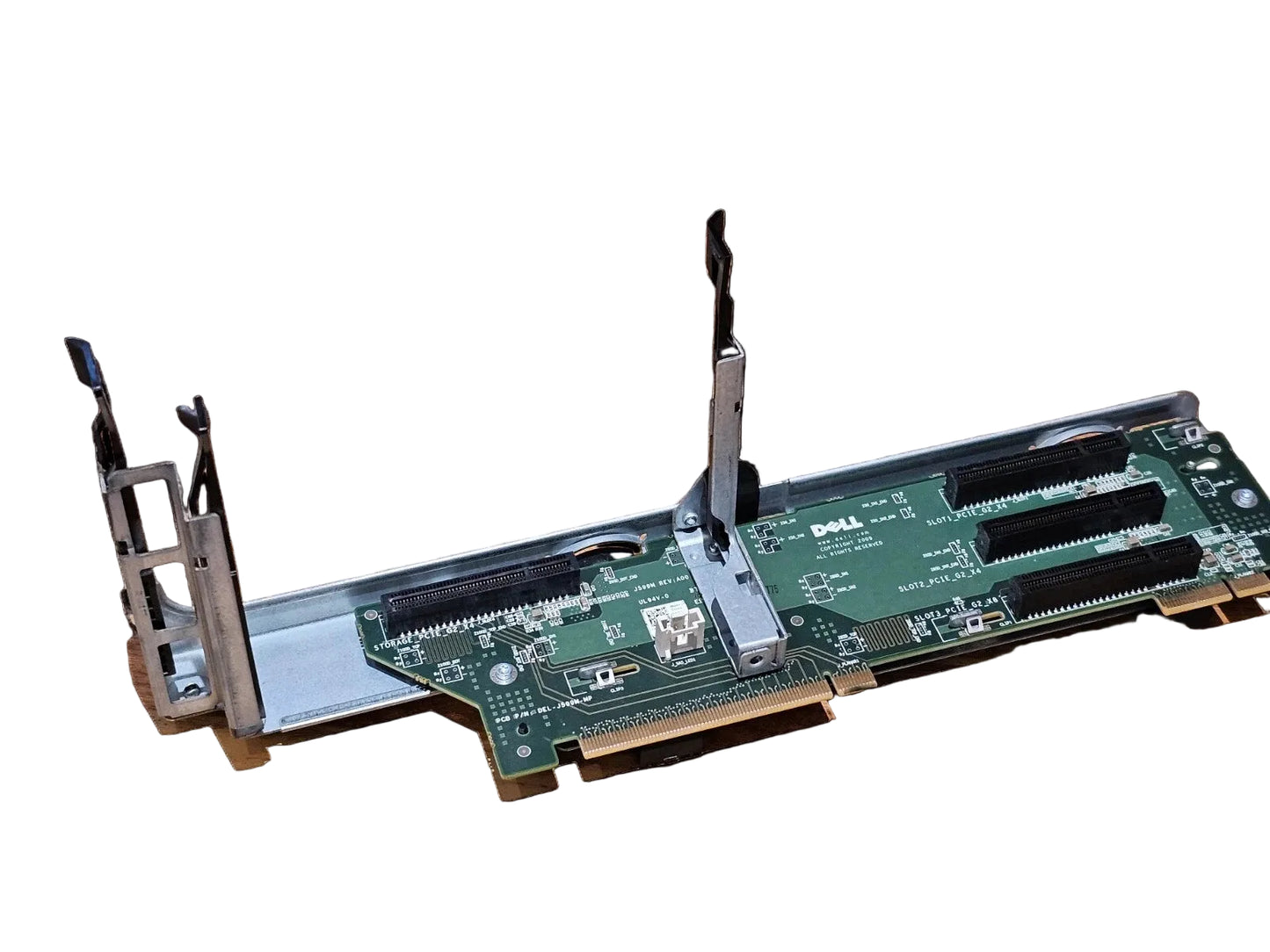 Computer network adapter card with antennas on a black background