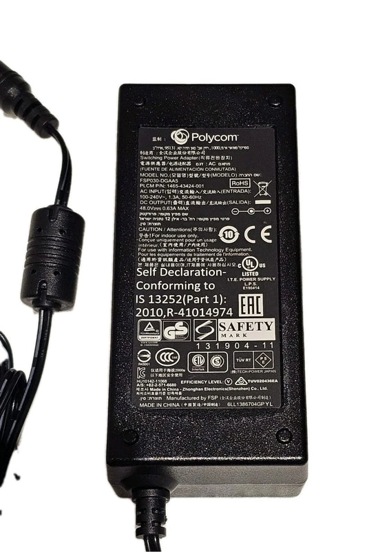 ORIGINAL Polycom FSP 48.0V 0.63A FSP030-DGAA5 AC Adapter
