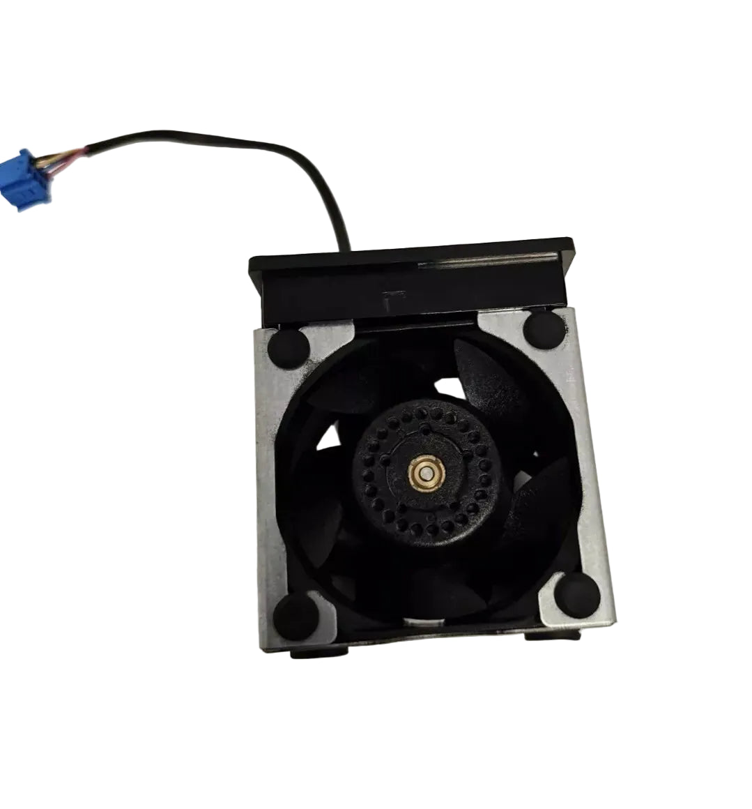 Small cooling fan with wires on a white background