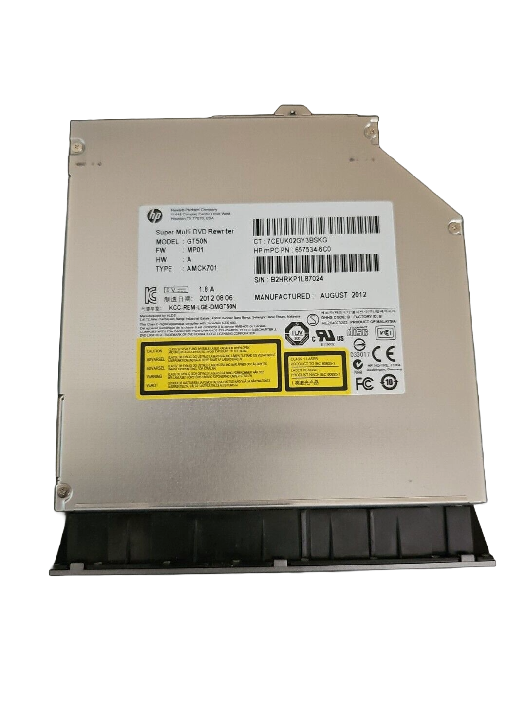 HP PROBOOK 4540S Laptop DVD-ROM Drive Bezel 657534-6C0 - Used