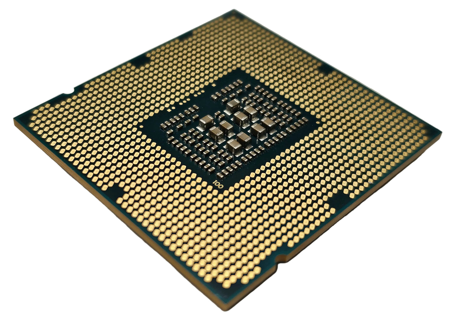 Computer processor on a gray background