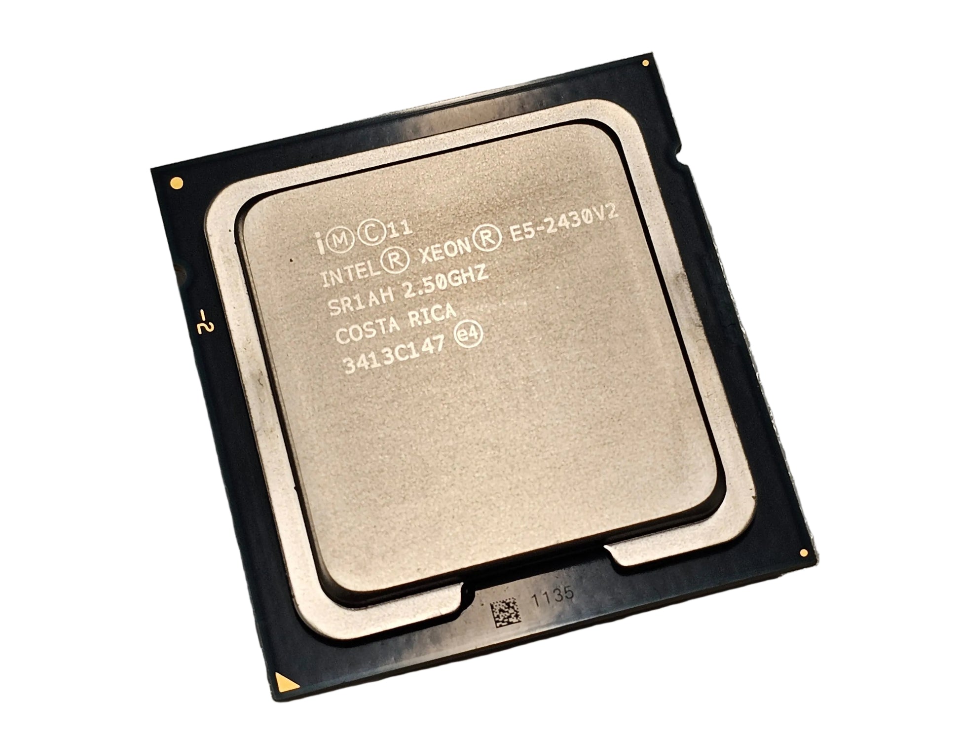 Computer processor on a metallic surface