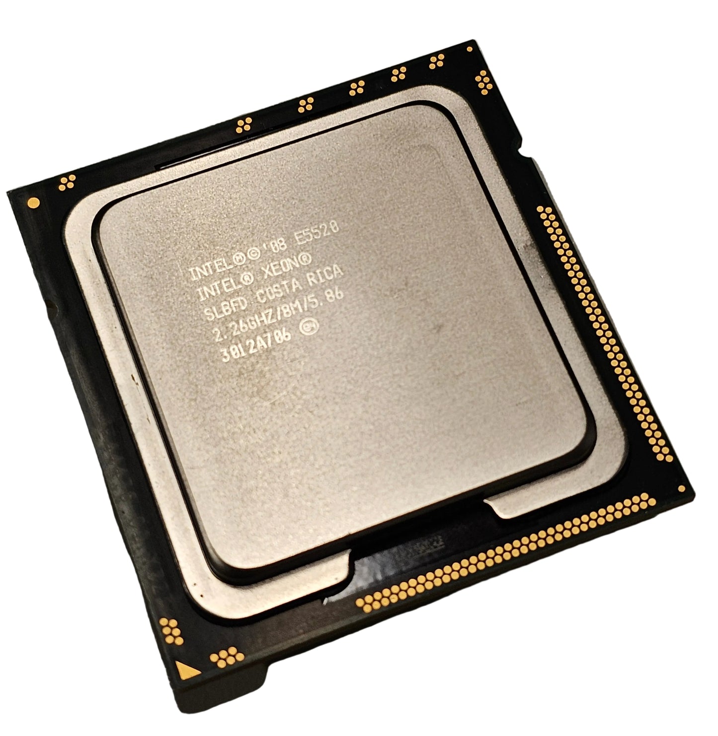 Computer processor on a gray background