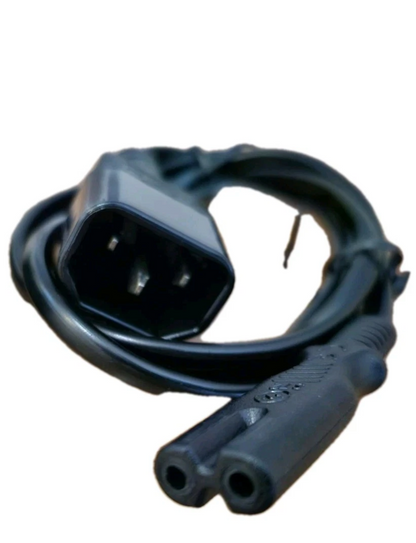 Lindy Power IEC C5 Extension Cable 1m UK 3 Pin IEC C14 to C5 Cloverleaf