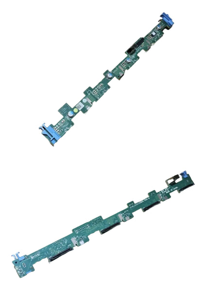 Two electronic circuit boards on a black background