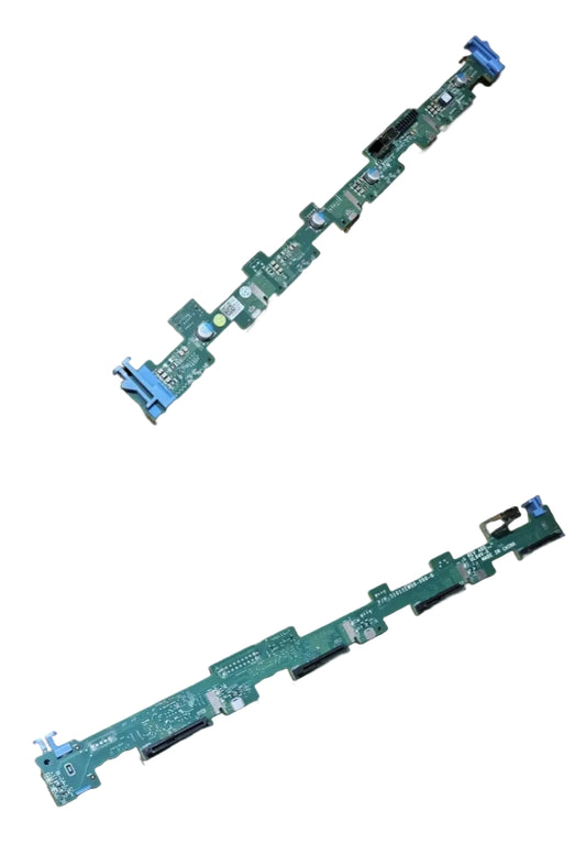 Two electronic circuit boards on a black background