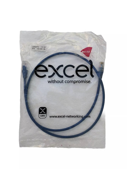 EXCEL 1m RJ45 Cat6 Patch Cable - Blue X 5