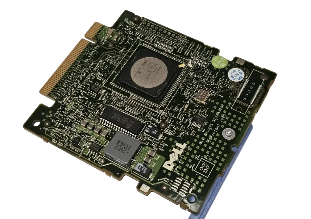 Computer motherboard with Dell branding on a white background