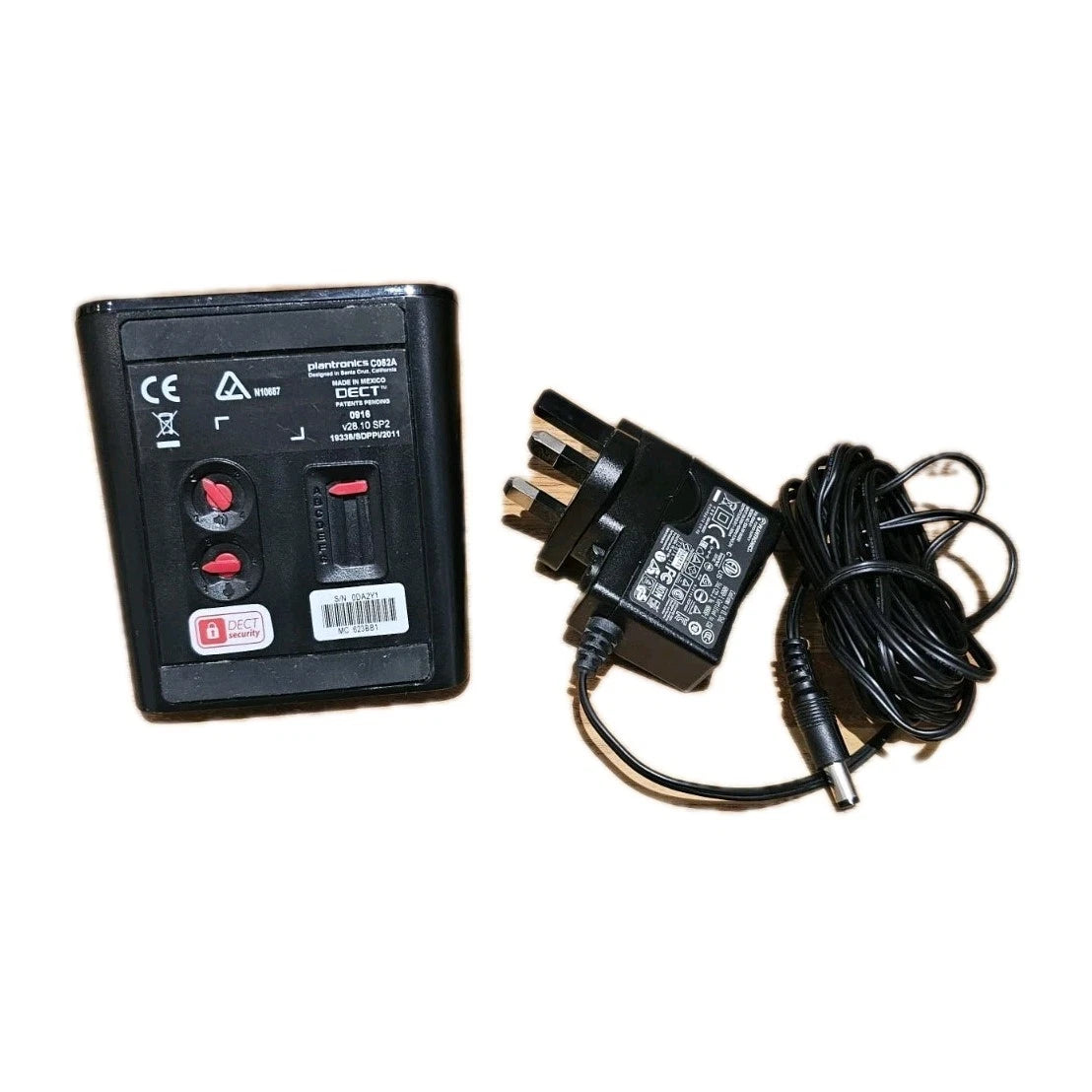 Plantronics C052A Wireless Headset Charging Base & UK Power Supply | OEM