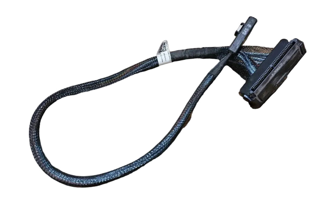 Black cable with connectors on a black background