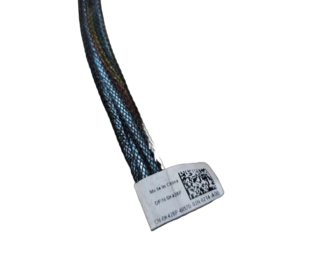 Textile product with a label featuring a QR code on a black background