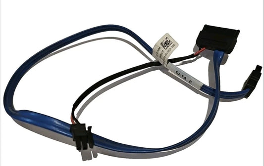 Computer data cable with connectors on a white background