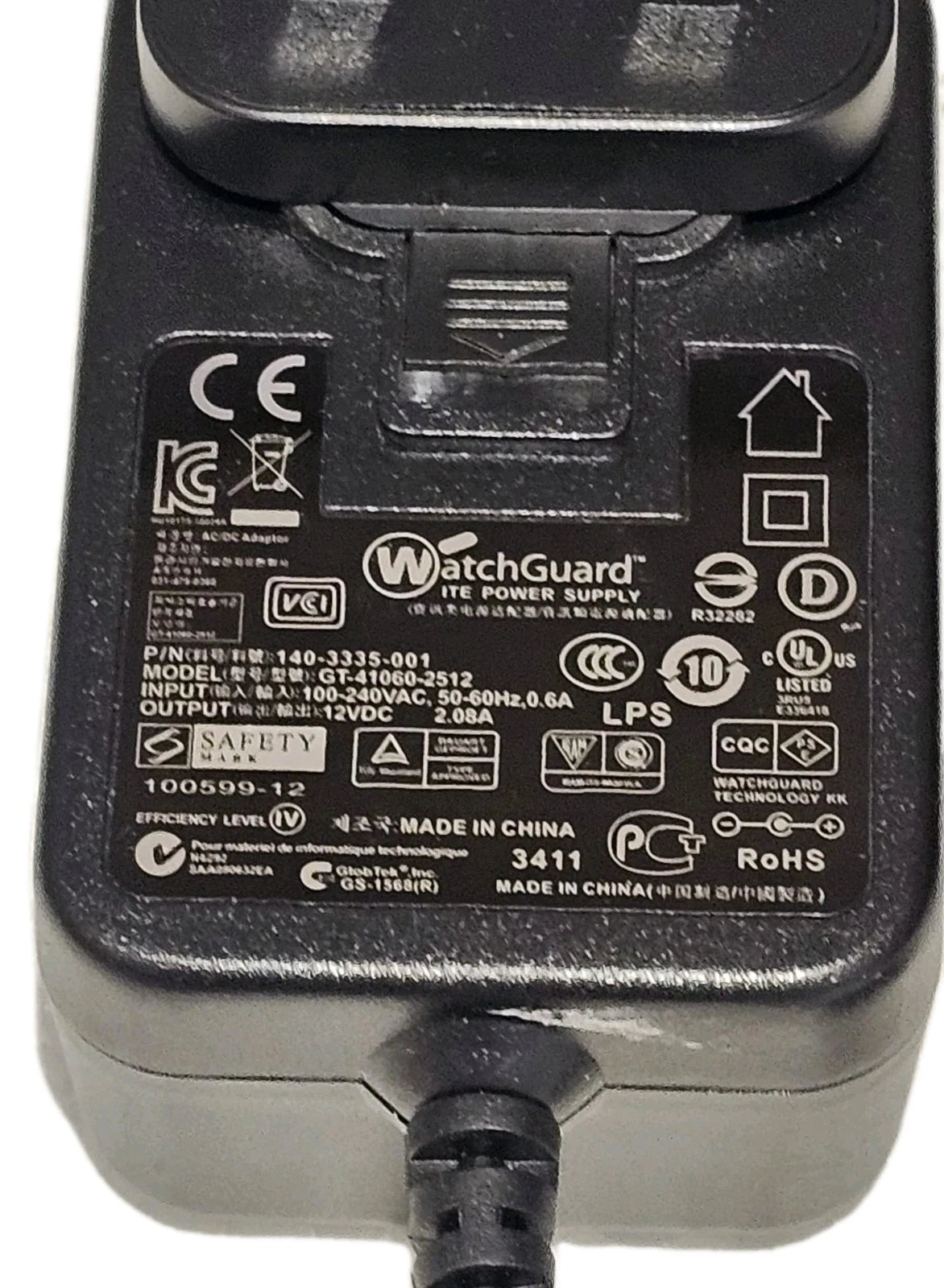 WatchGuard GT-41060-2512 140-3335-001 Power Supply Transformer Network 12V