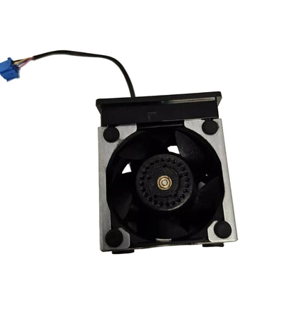 Small cooling fan with wires on a white background